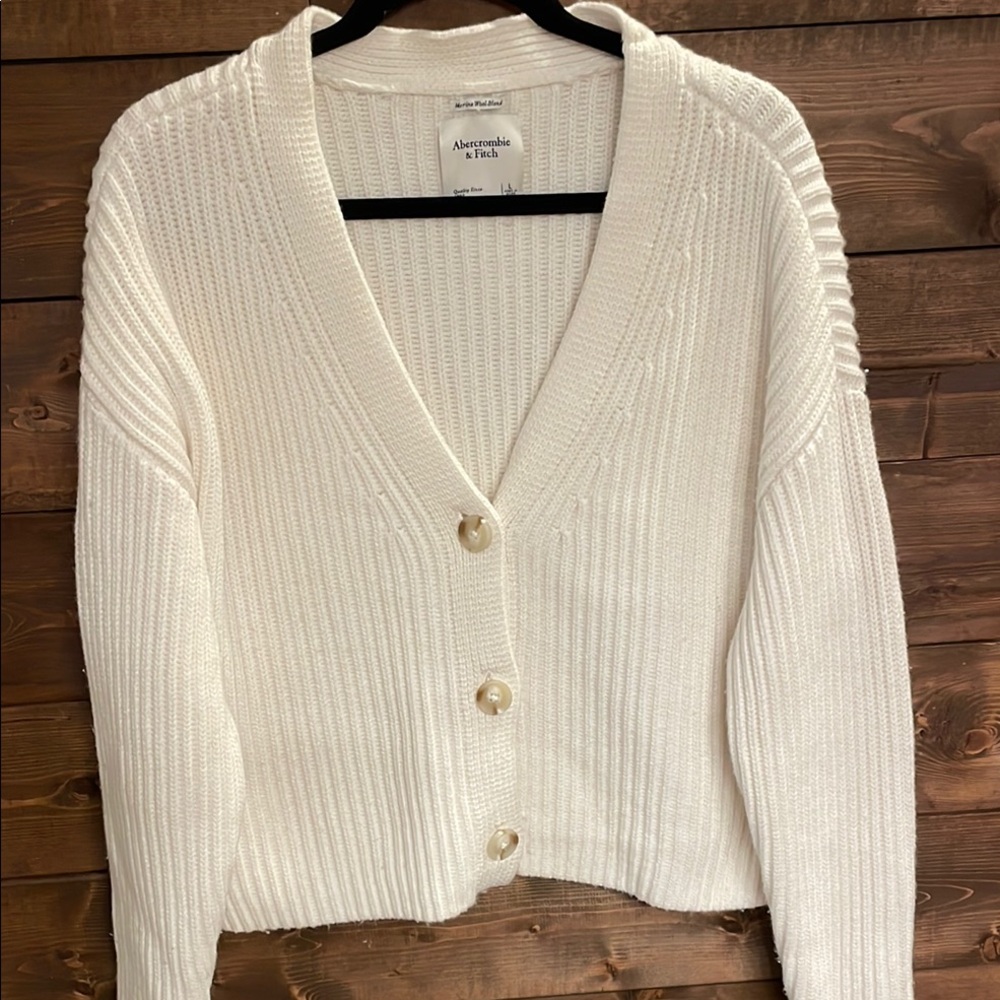 Abercrombie & Fitch Cream Cardigan